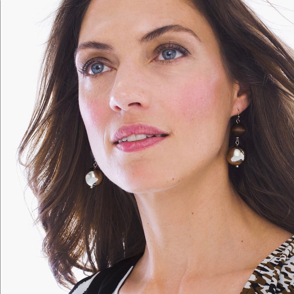 NWT Chico’s Claire Double-Drop Earrings